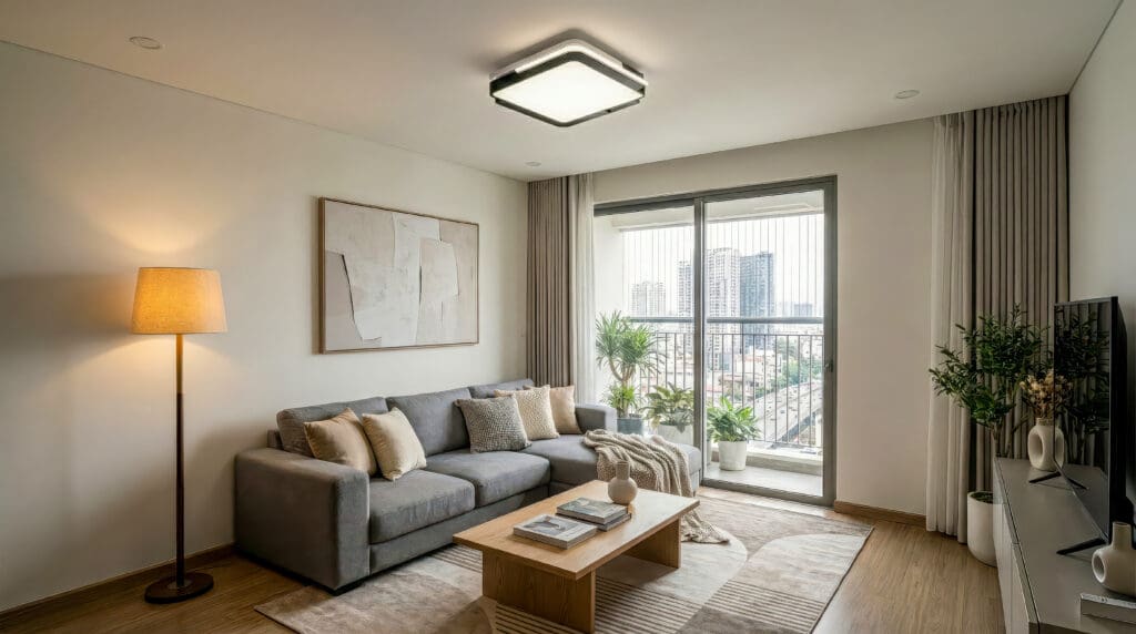 Bí kíp chọn đèn trang trí phòng khách cho chung cư 2026: Làm sao để vừa Sang vừa Thoáng?