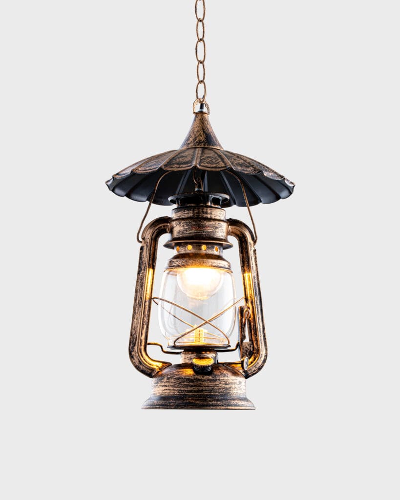 Đèn Thả Đồng Cổ Điển Hình Đèn Đường Bằng Kính Sang Trọng VRG-6807-1P