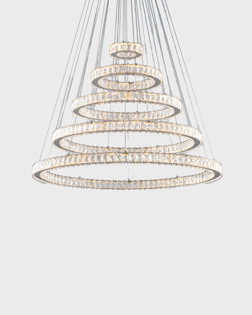 Đèn Chùm Pha Lê Đa Tầng Hình Tròn Sang Trọng VRG-7032-T5