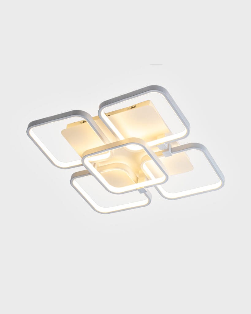 Đèn Ốp Trần Hiện Đại Hợp Kim Khối Vuông Xếp Lớp Trắng LED Tối Giản VRG-7079-41