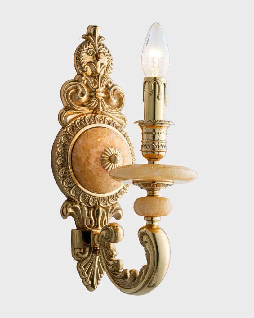 Đèn Tường Cổ Điển Pha Lê Vàng Gold Hình Oval Sang Trọng VRG-9251-1