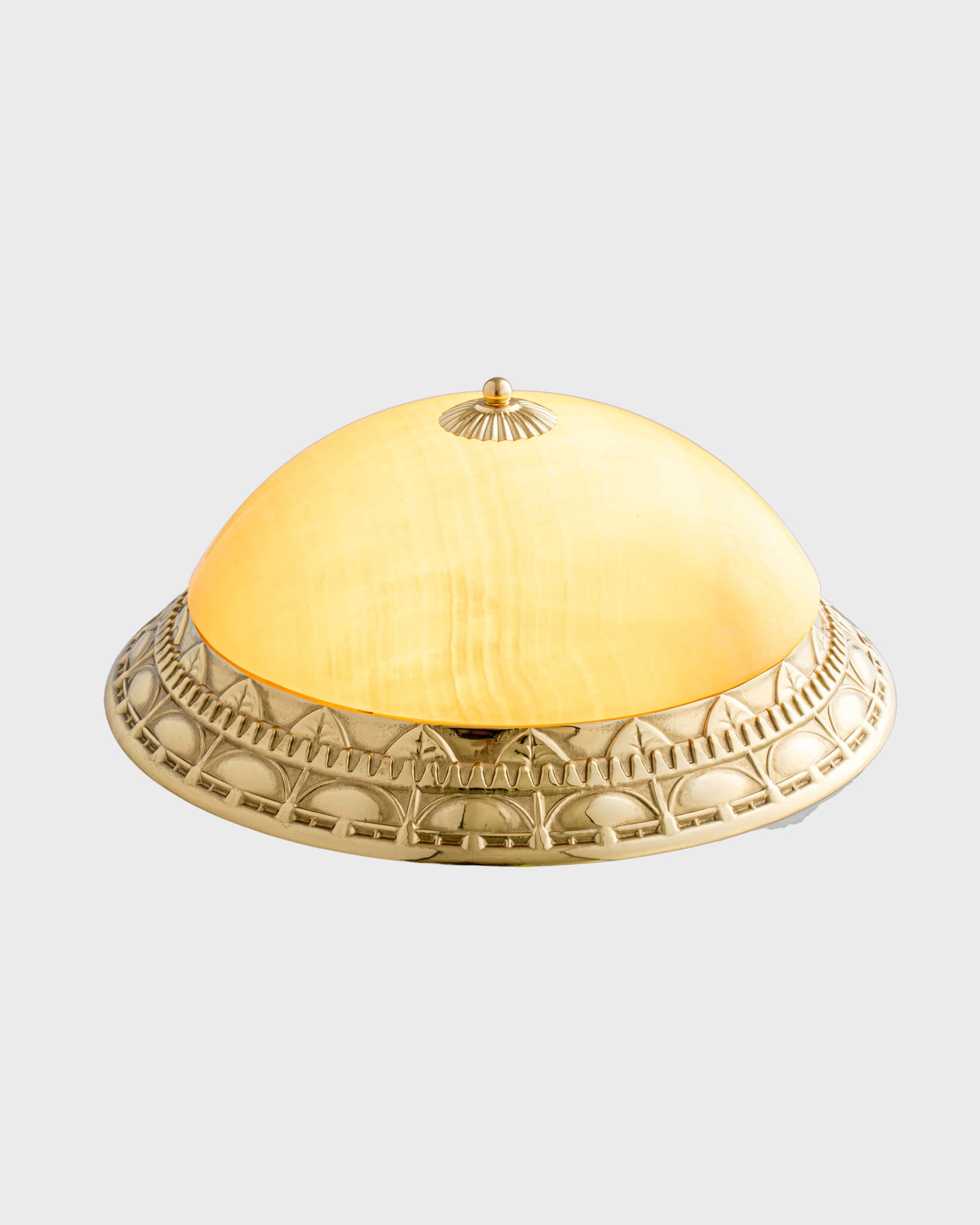 Đèn Ốp Trần Vàng Pha Lê Hình Dome Sang Trọng Kiểu Cổ Điển VRG-MD204M