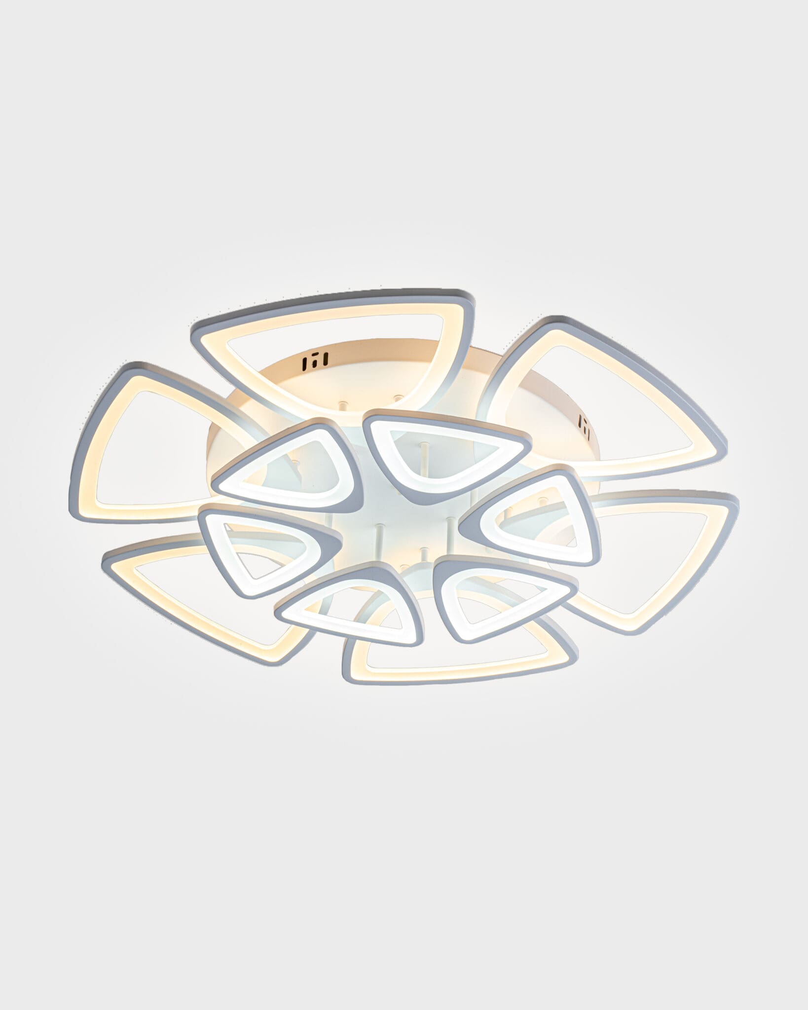 Đèn Ốp Trần Hiện Đại Cánh Hoa Sáng Tạo Hợp Kim Acrylic Xám Trắng VRG-MT7166-12