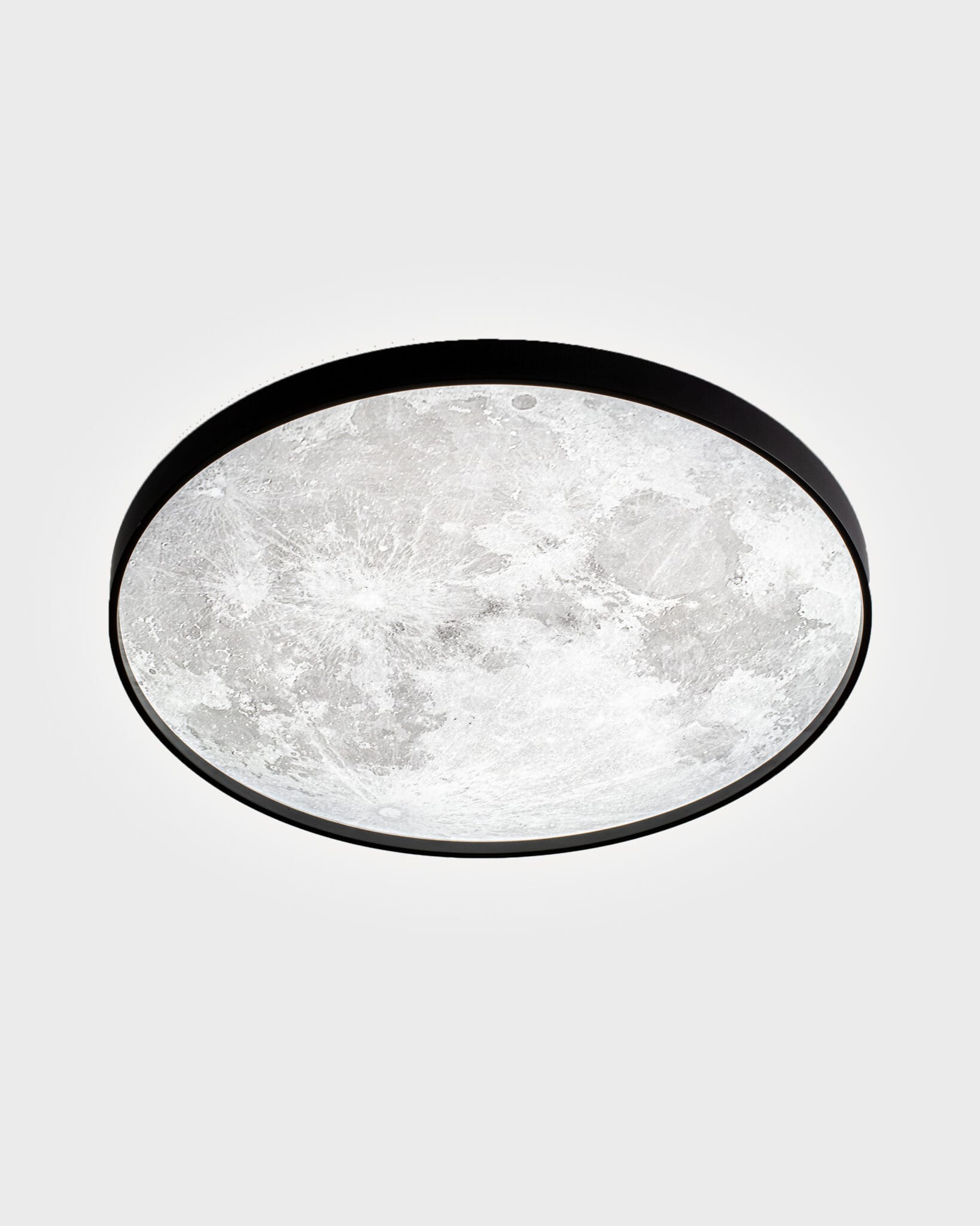 Đèn Ốp Trần Mặt Trăng Hợp Kim Tròn Đen LED 3 Chế Độ Màu Hiện Đại VRG-OTA03