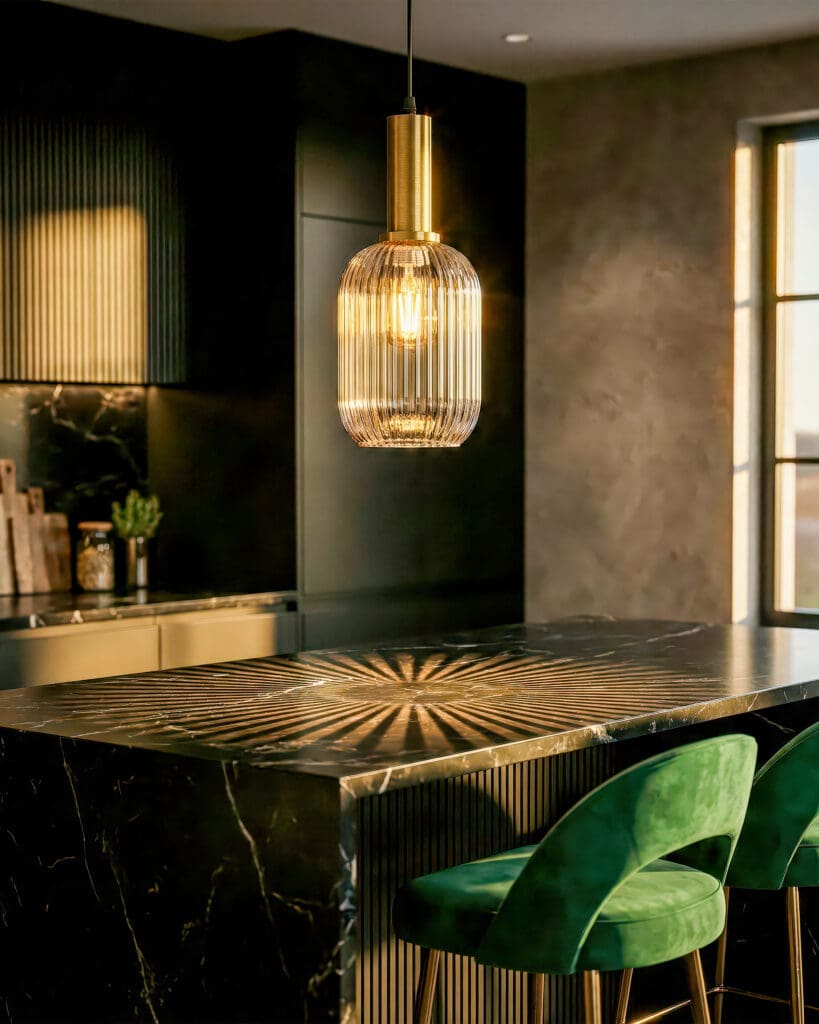 Đèn Thả Thủy Tinh Hiện Đại Màu Vàng Gold Sang Trọng VRG-TT52A