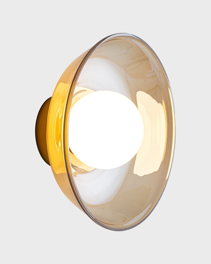 Đèn Tường Thủy Tinh Hiện Đại Màu Vàng Sang Trọng VRG-TT67