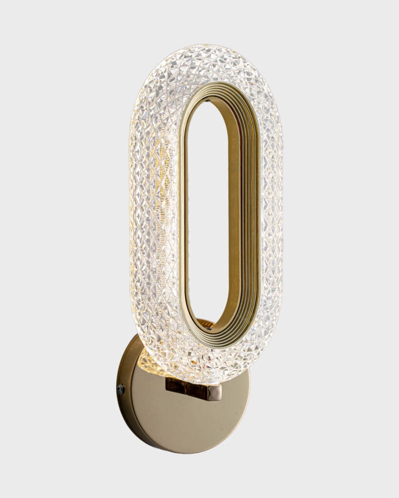 Đèn Tường Pha Lê Hiện Đại Hình Oval Bạc Cổ Điển VRG-VL10267