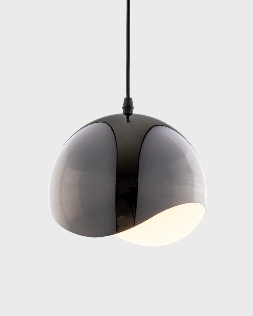 Đèn Thả Thủy Tinh Hiện Đại Màu Đen Hình Oval Sang Trọng VRG-TCF42