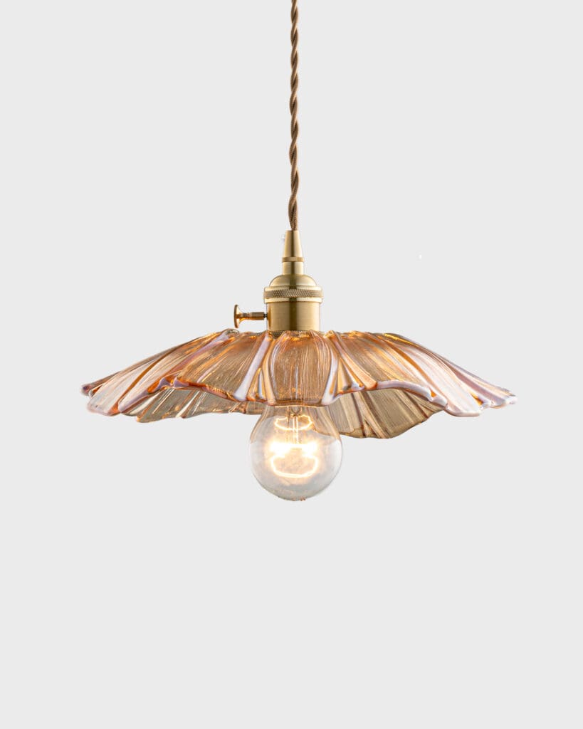 Đèn Thả Thủy Tinh Hiện Đại Sang Trọng Màu Vàng Đồng Tinh Tế VRG-TT23C