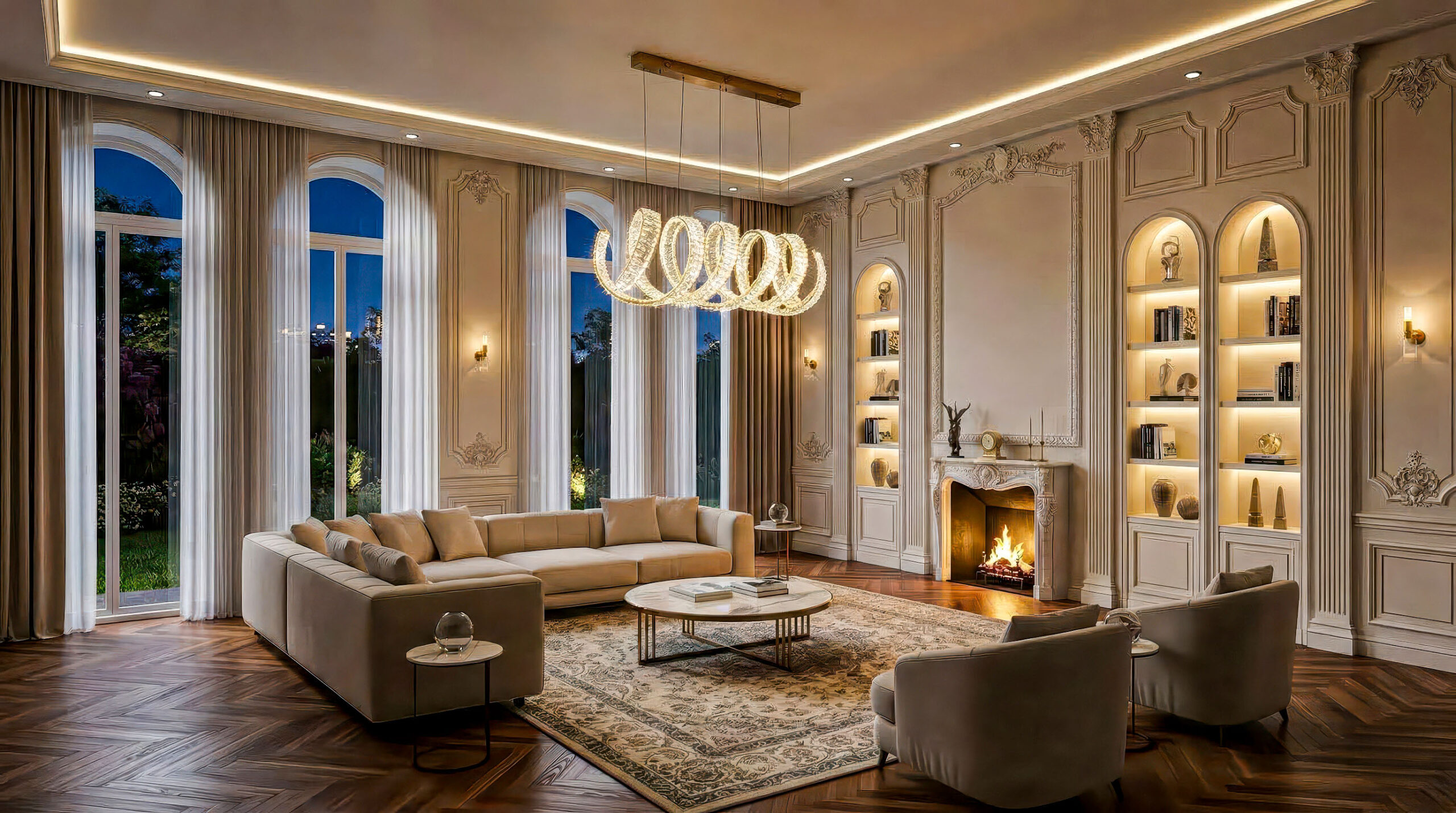 den-trang-tri-phong-khach-hien-dai-virgo-tphcm