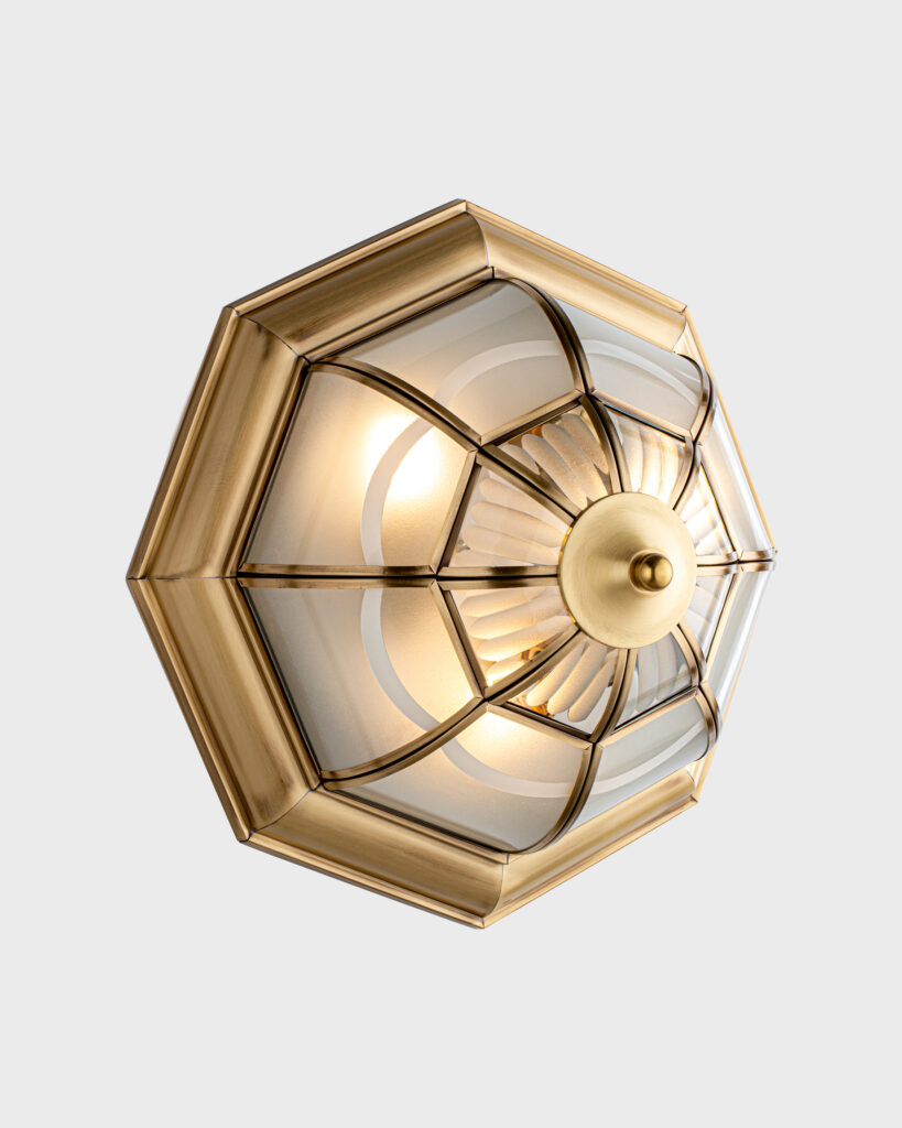 Đèn Ốp Trần Pha Lê Đồng Cổ Điển Vàng Sang Trọng VRG-72923