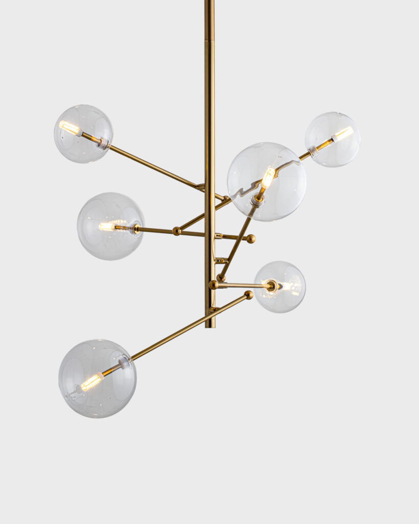 Đèn Chùm Phân Tử Hợp Kim Vàng Tròn Sang Trọng VRG-TTK17T6