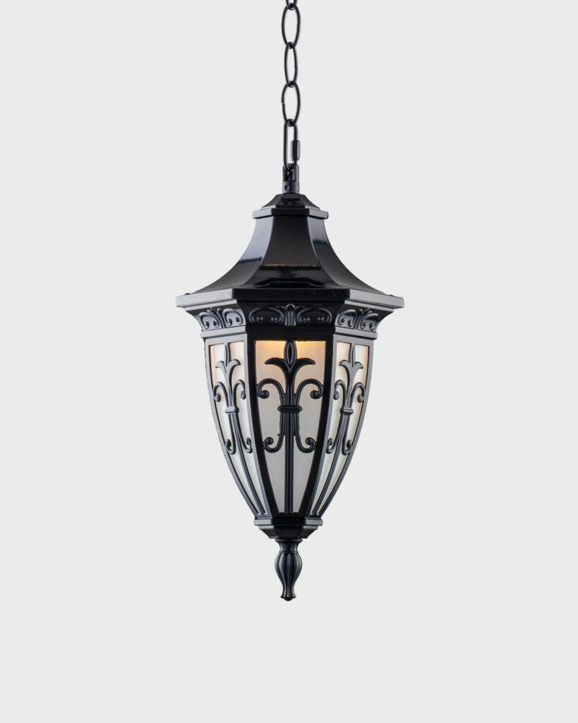 Đèn Thả Cổ Điển Hợp Kim Hình Dáng Độc Đáo Màu Đen Sang Trọng VRG-TE367