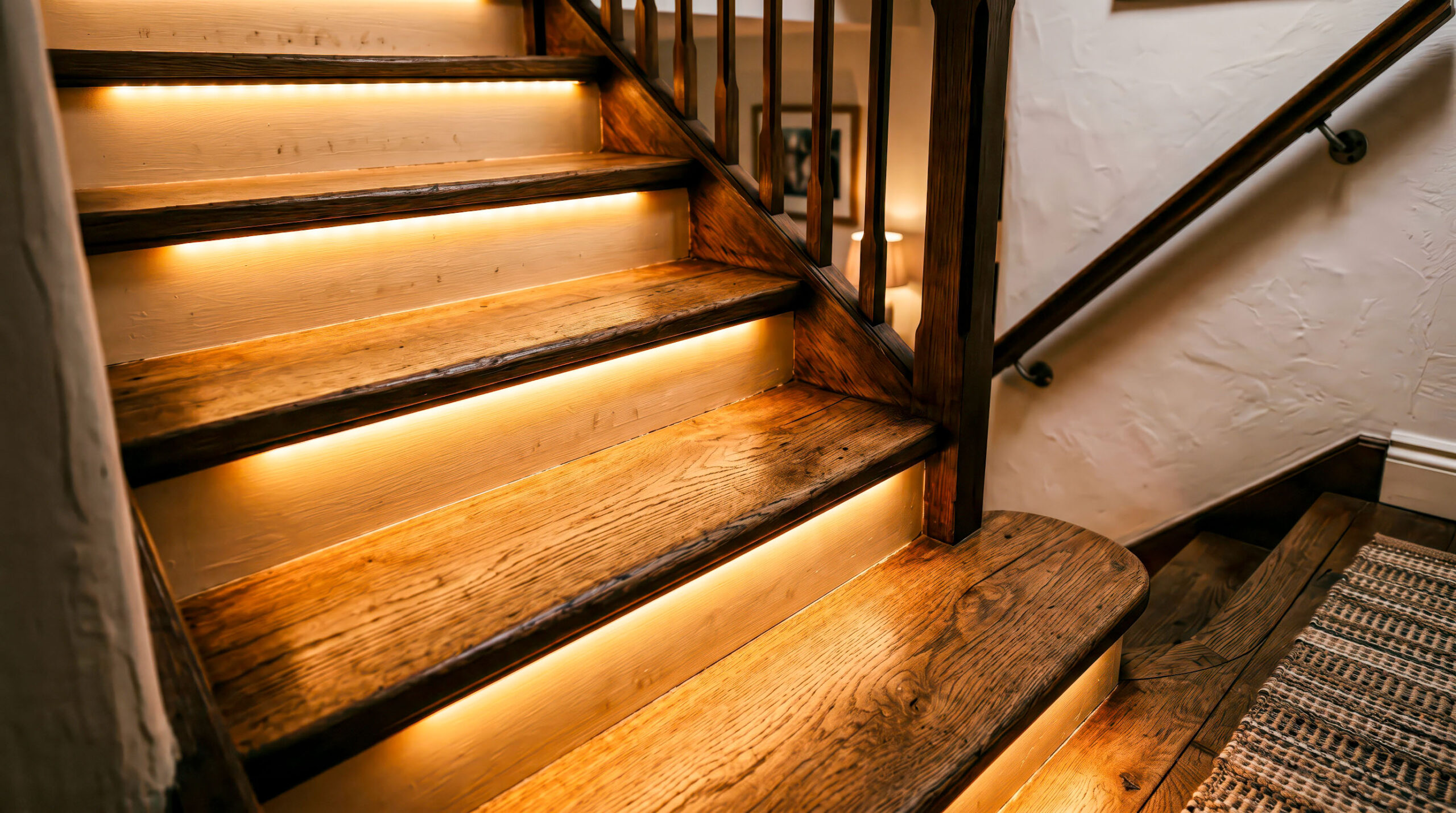 Đèn hắt bậc cầu thang bằng thanh nhôm LED profile