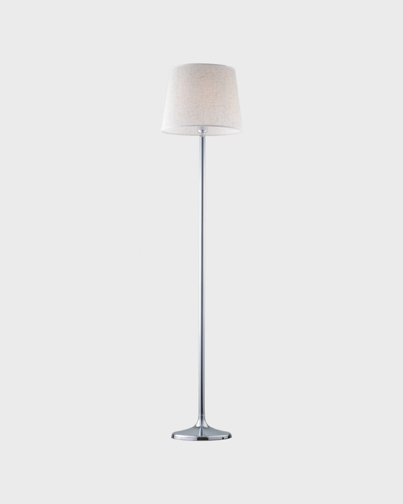 Đèn Cây Hiện Đại Thân Hợp Kim Màu Bạc Chao Vải Nghệ Thuật VRG-DD3080