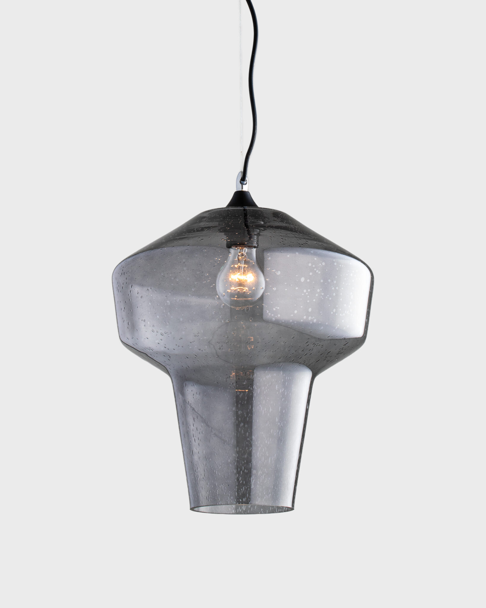Đèn Thả Thủy Tinh Hiện Đại Hình Đàn Phân Màu Xám Tối Giản VRG-8065