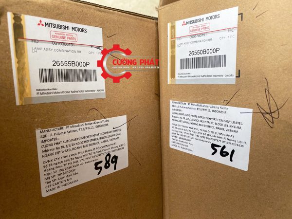 Chi tiết tem mã đèn hậu ngoài Xforce 2024-2025 chính hãng
