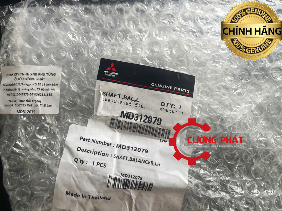Chi tiết tem mã trục đối trọng Triton bên lái