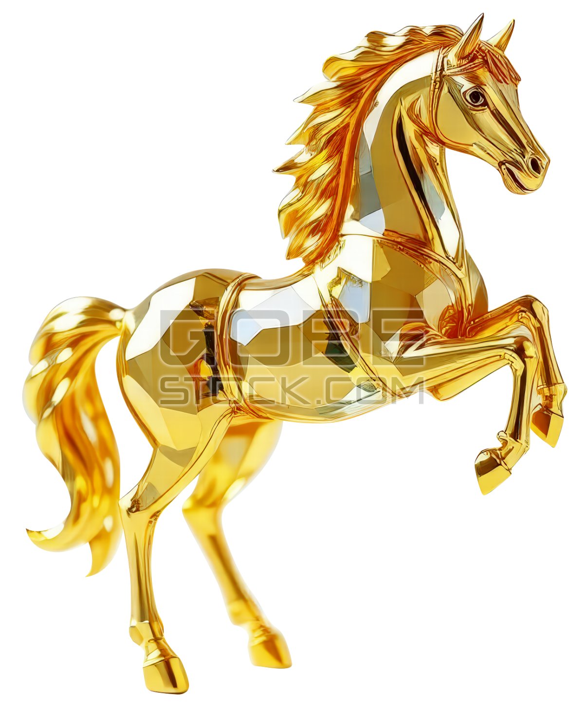 Golden horse statue