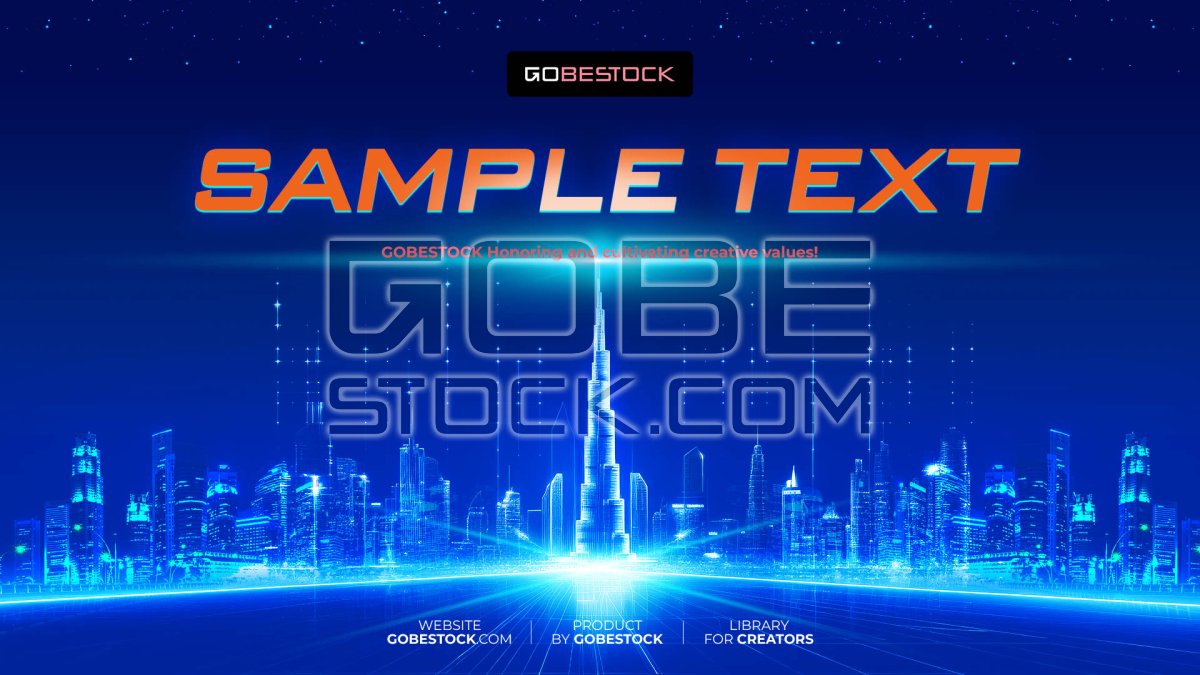 Background template city technology futuristic