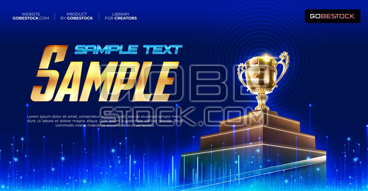 Background template technology award trophy