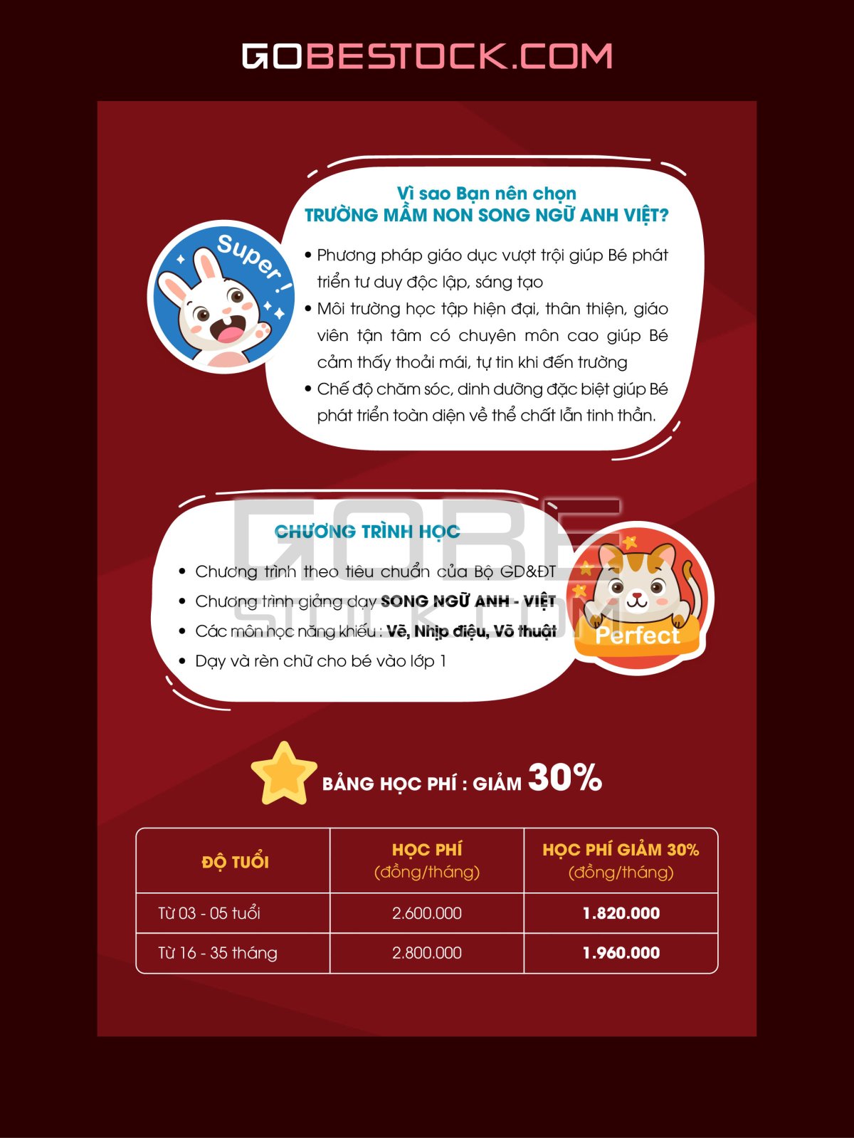 Flyer template learning english