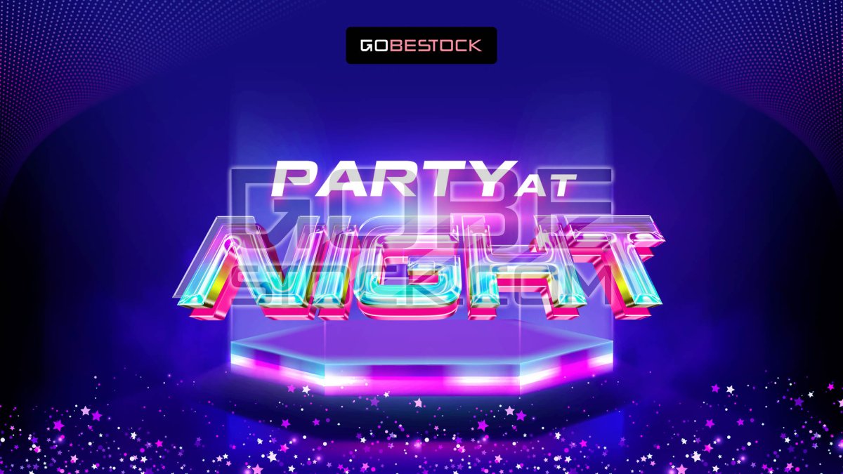 Key visual background template night party
