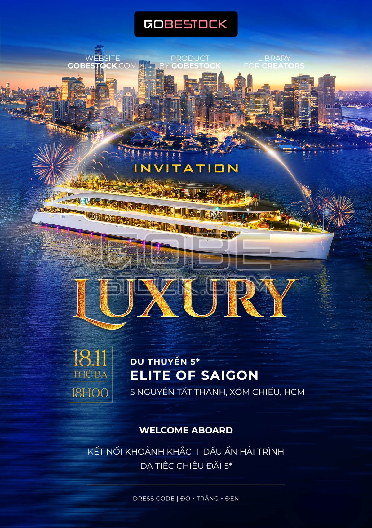 key visual yacht luxury festival event template