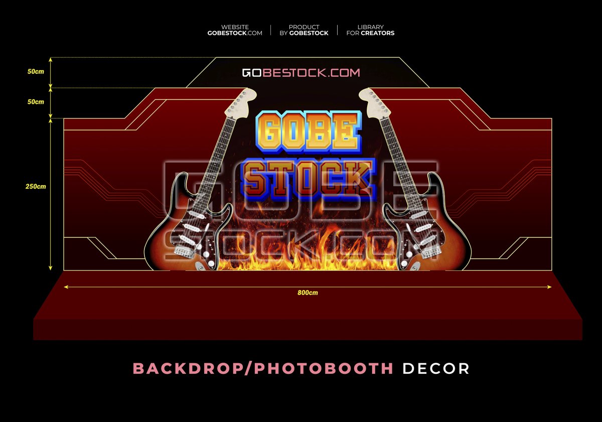 Photobooth backdrop rock style