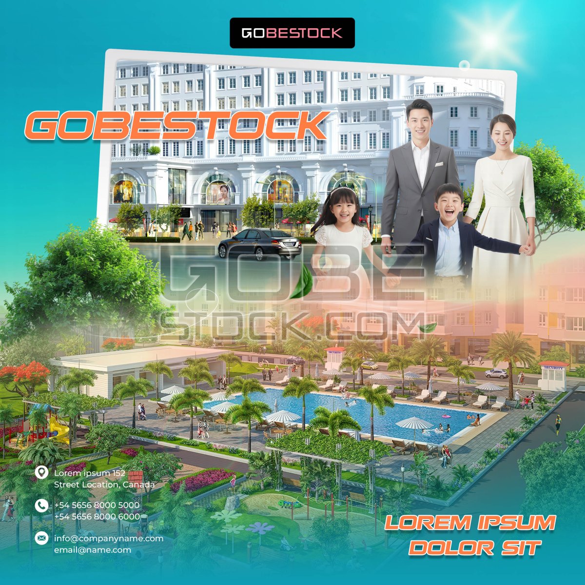 Post real estate family in a high-end residential area 1