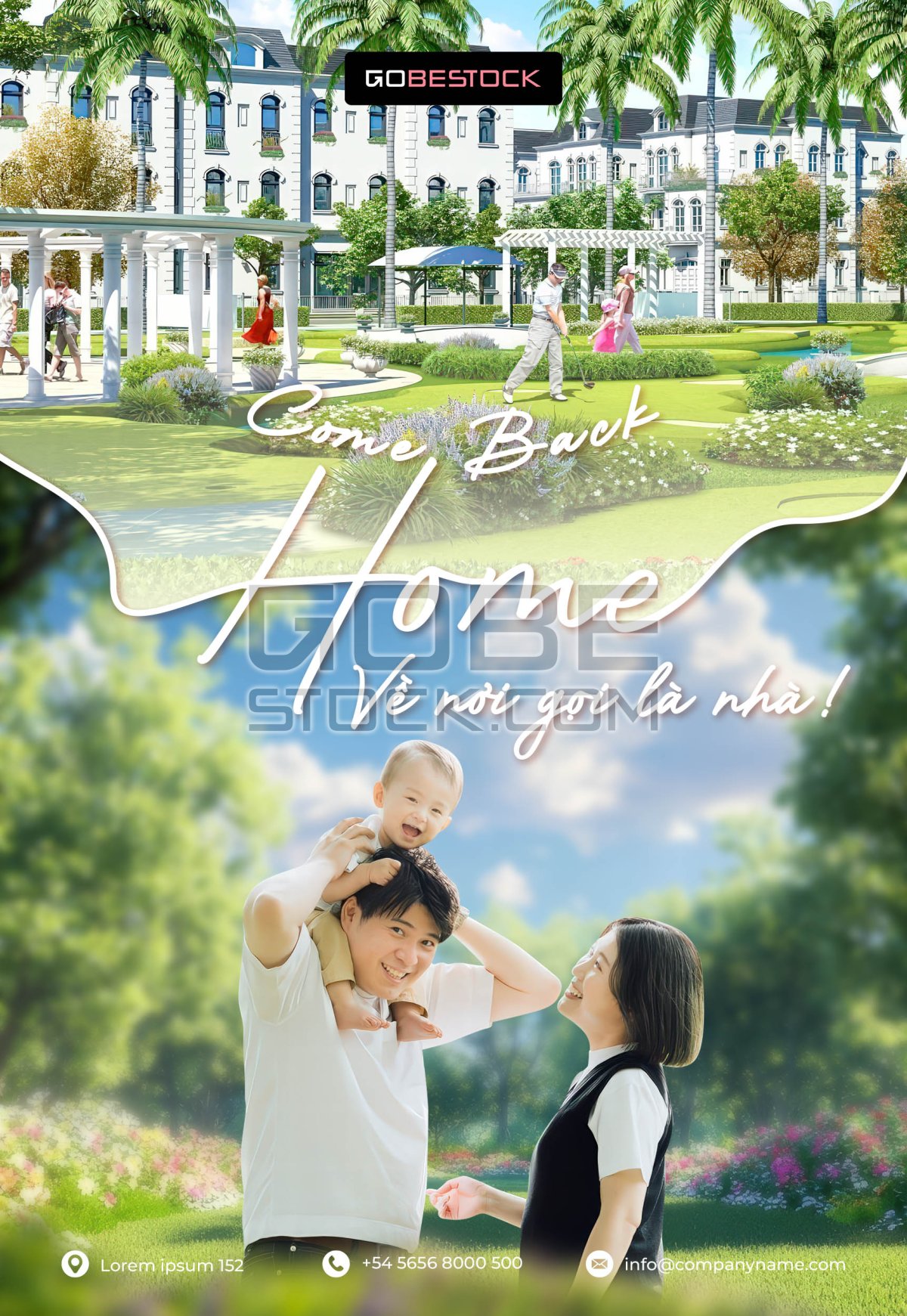 Post real estate family in the park housing