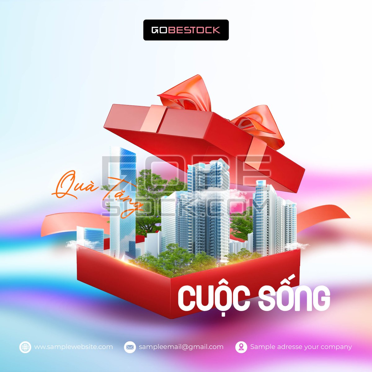 Post social real estate gift box city