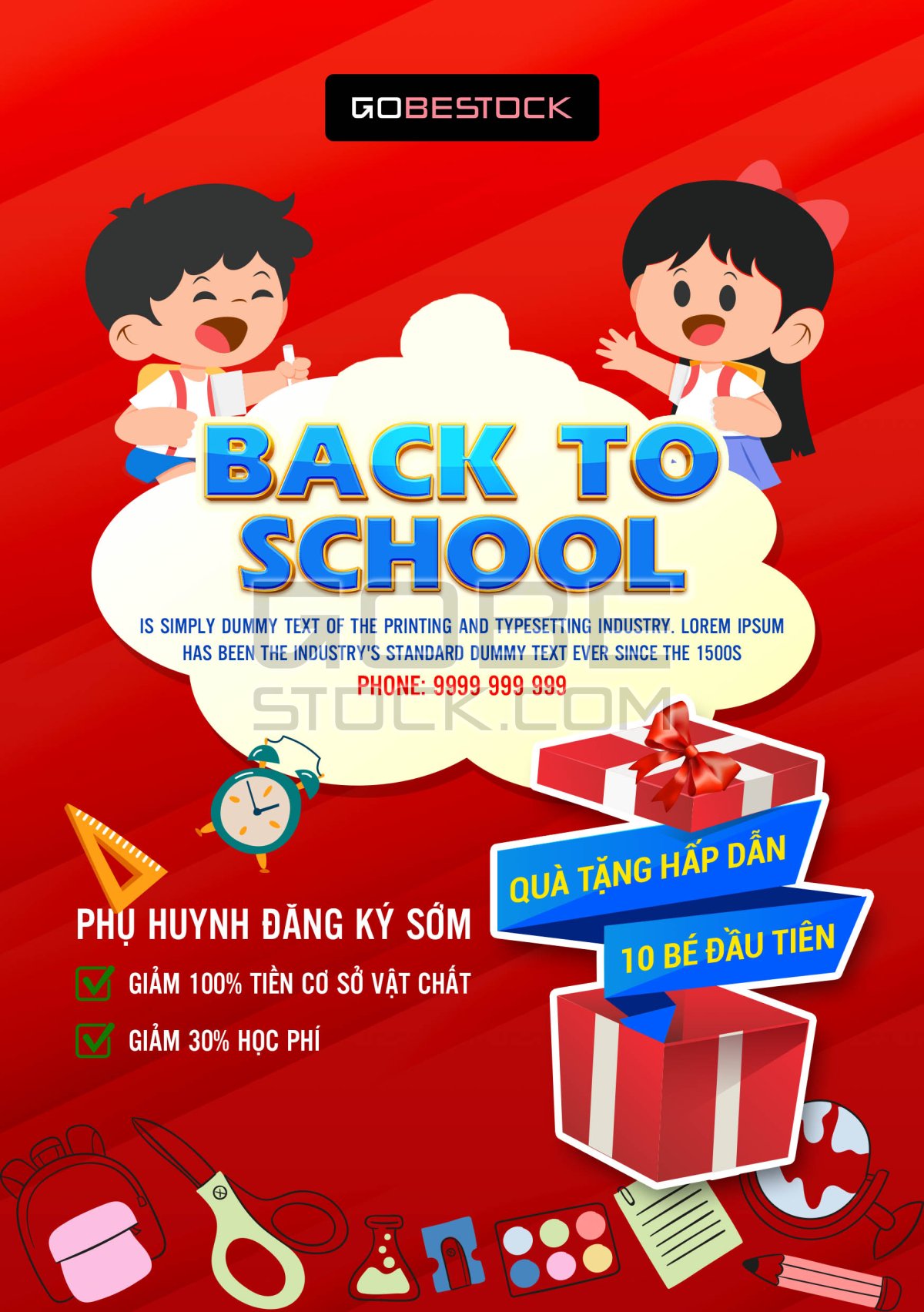 Flyer poster template learning english