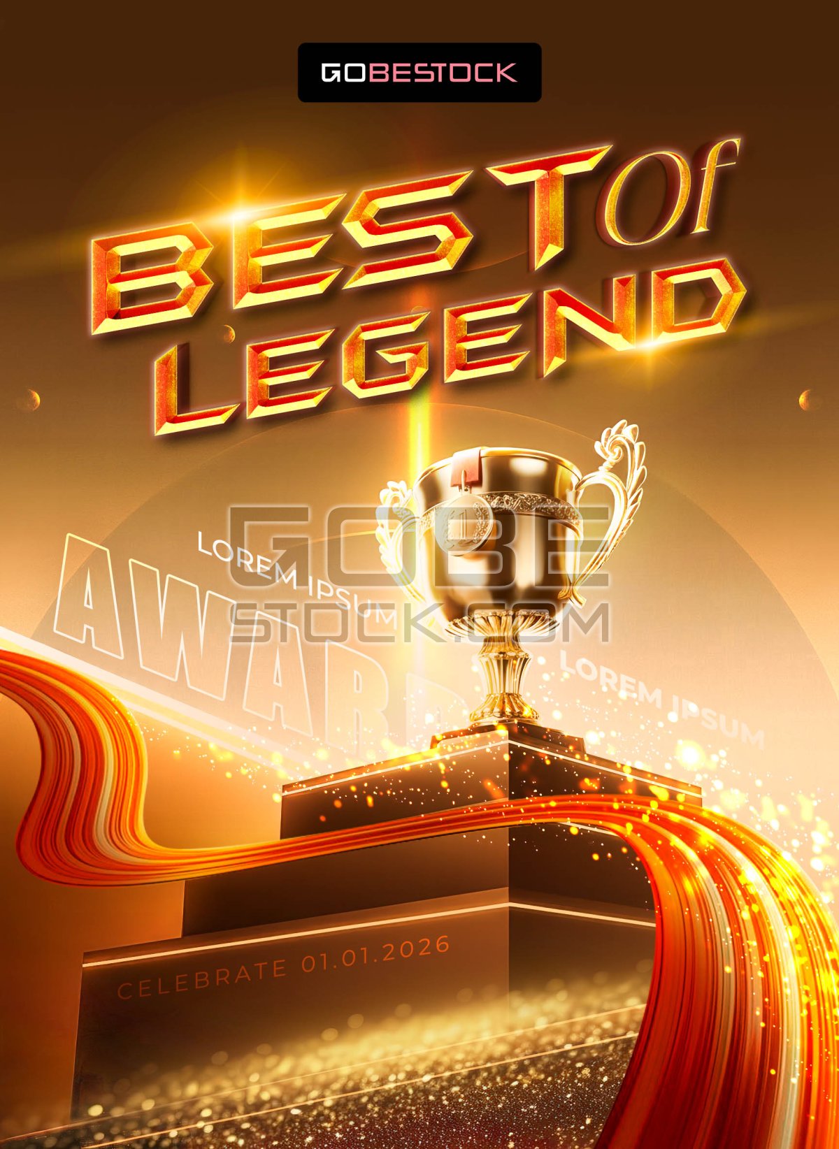 Poster award celebrate trophy 02