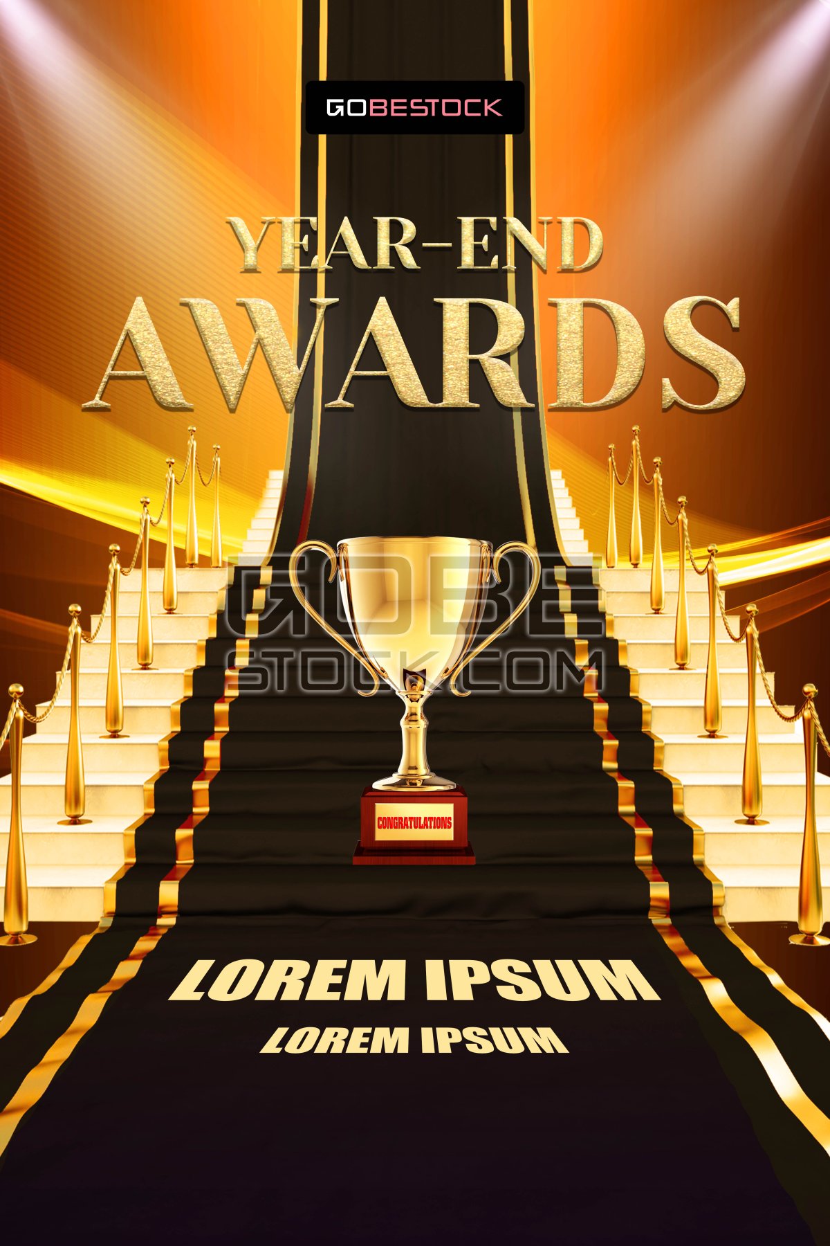 Poster award trophy celebrate 10