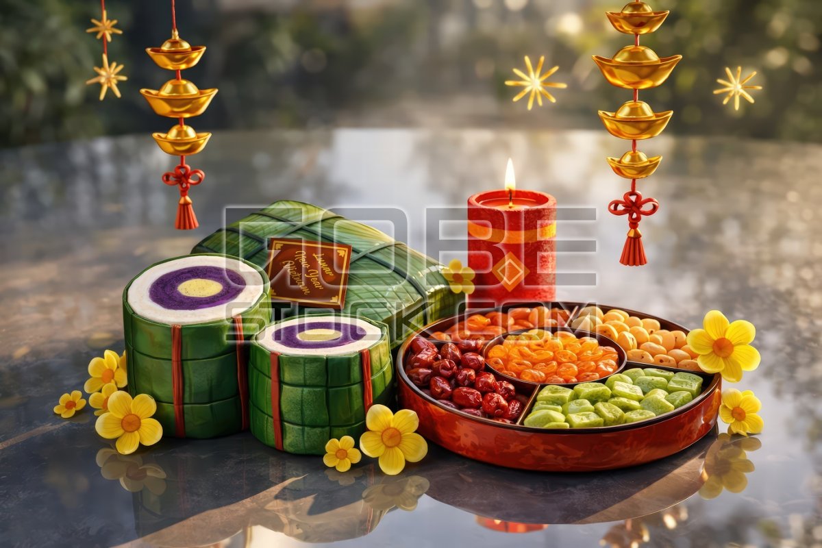 Cakes and candies in Vietnamese New Year's