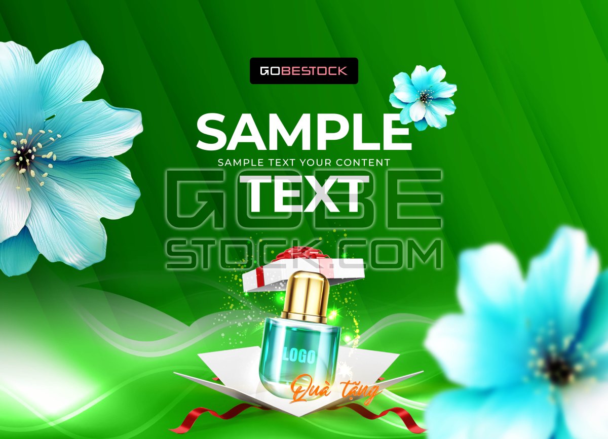 Poster background demo cosmetics on podium 01