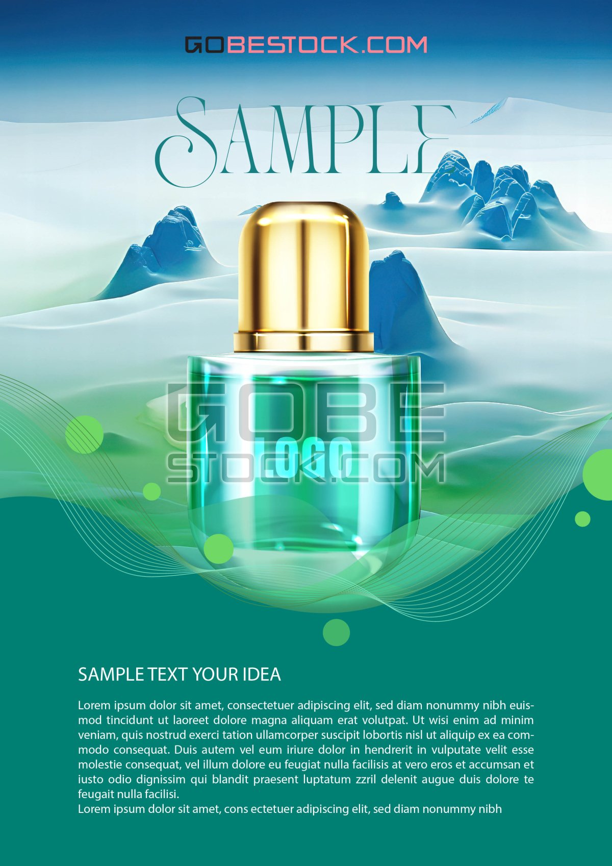Poster background demo cosmetics product