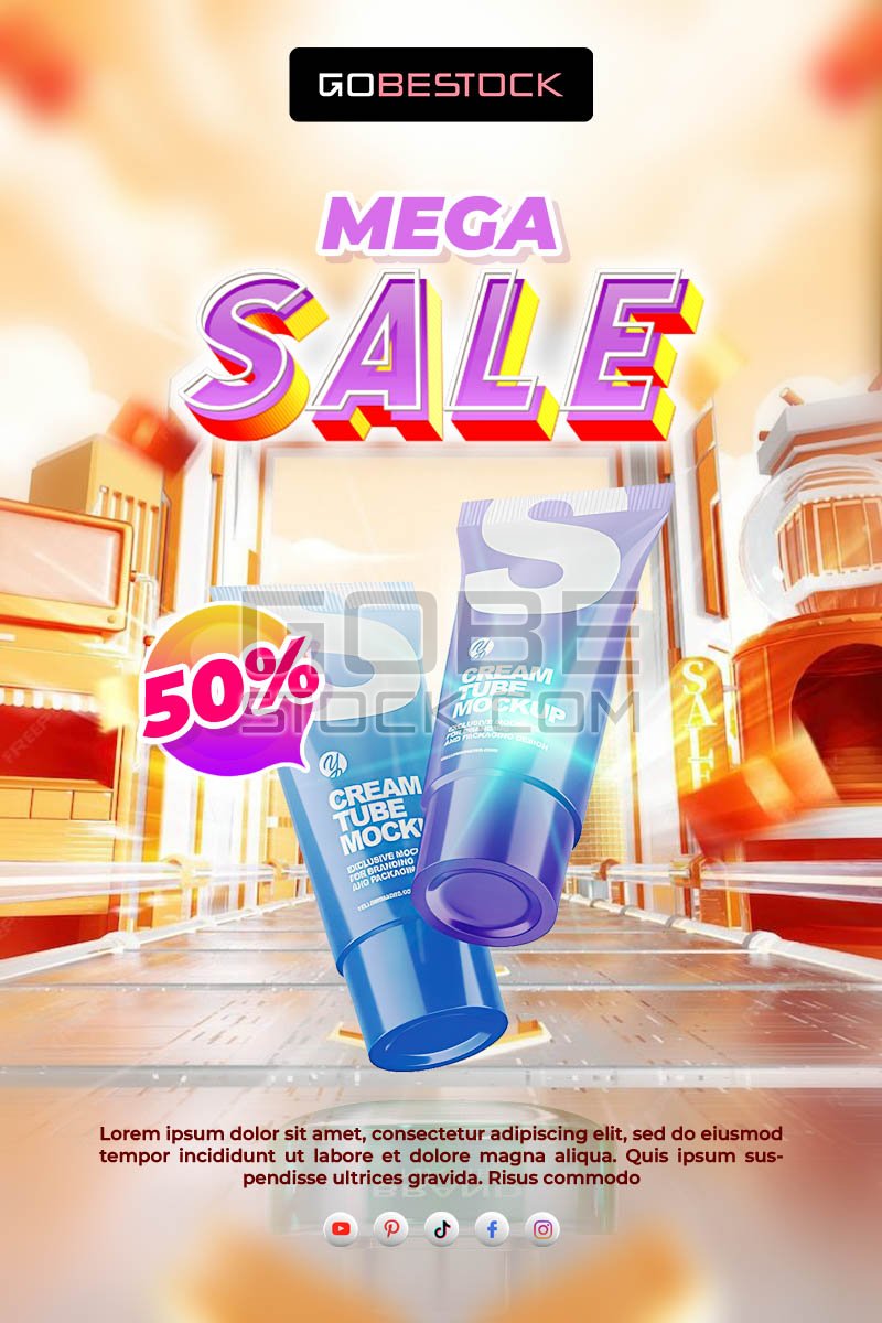 Poster background product sale off promotion