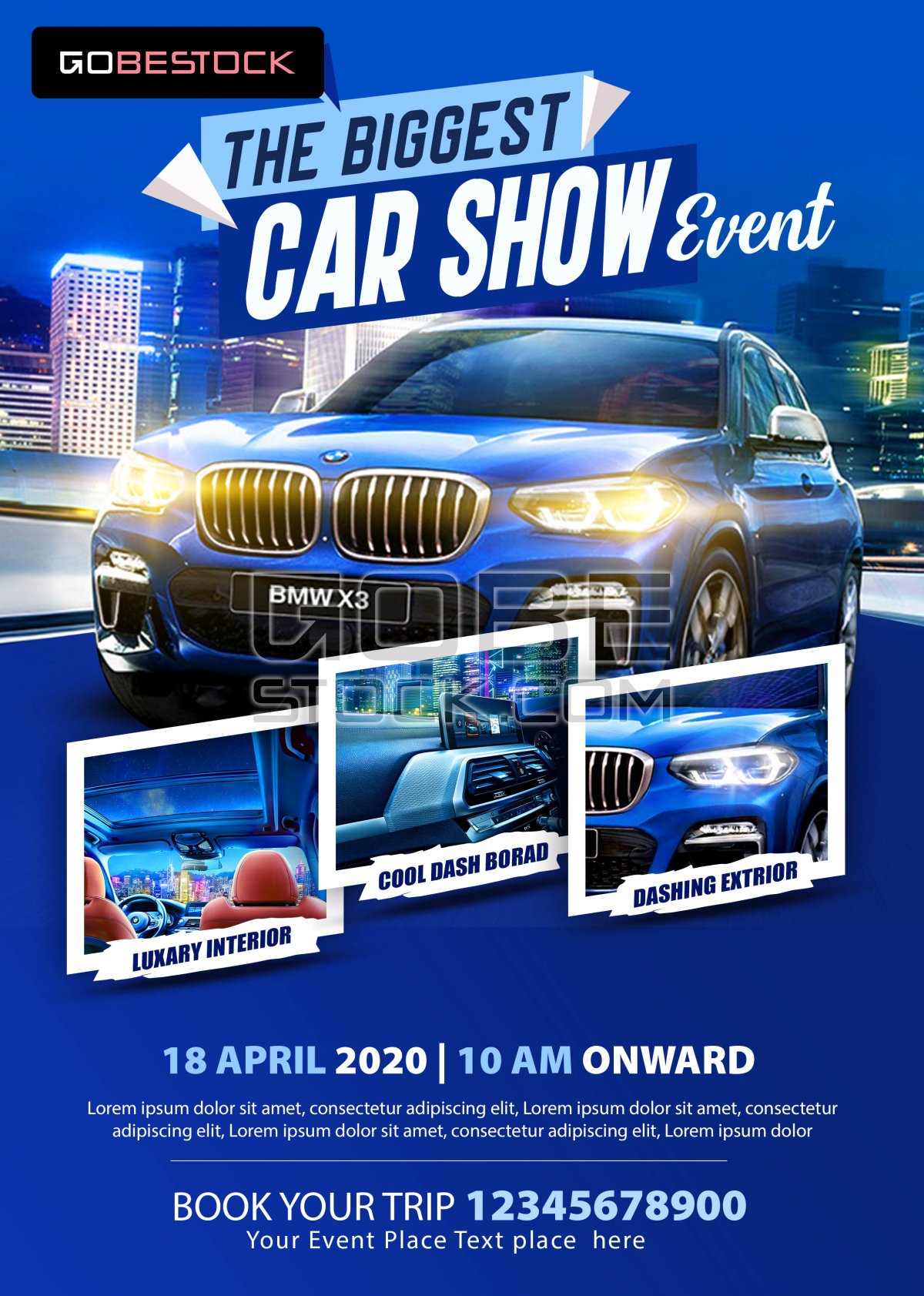 Poster template car new model