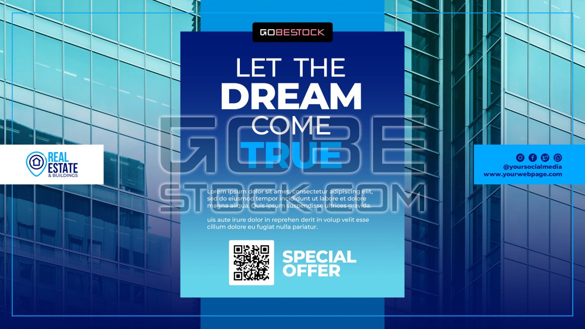 Poster template city real estate 01