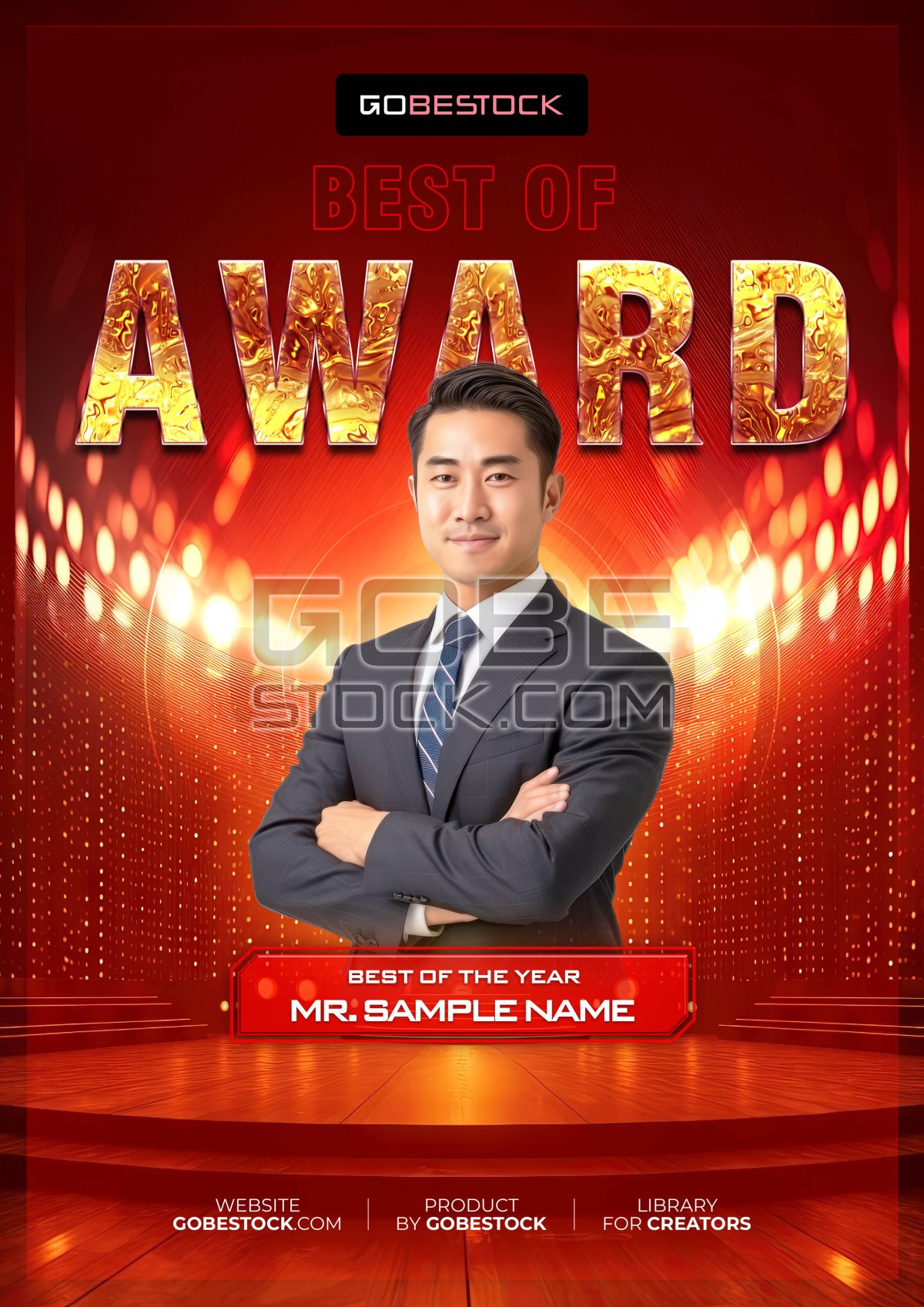 Poster template award celebrate
