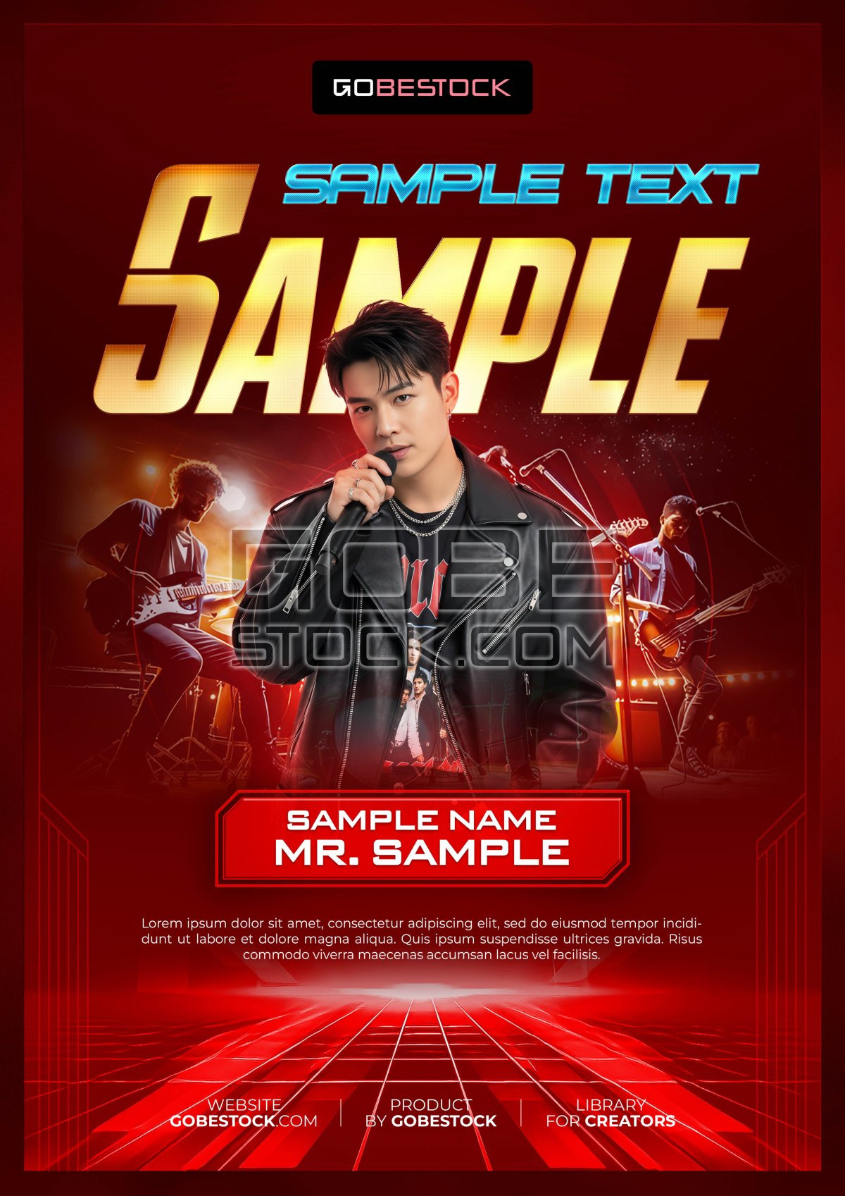 Poster template rock show music concert (2)