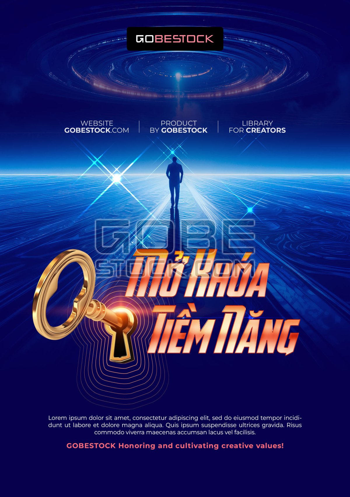 Poster template key unlock business