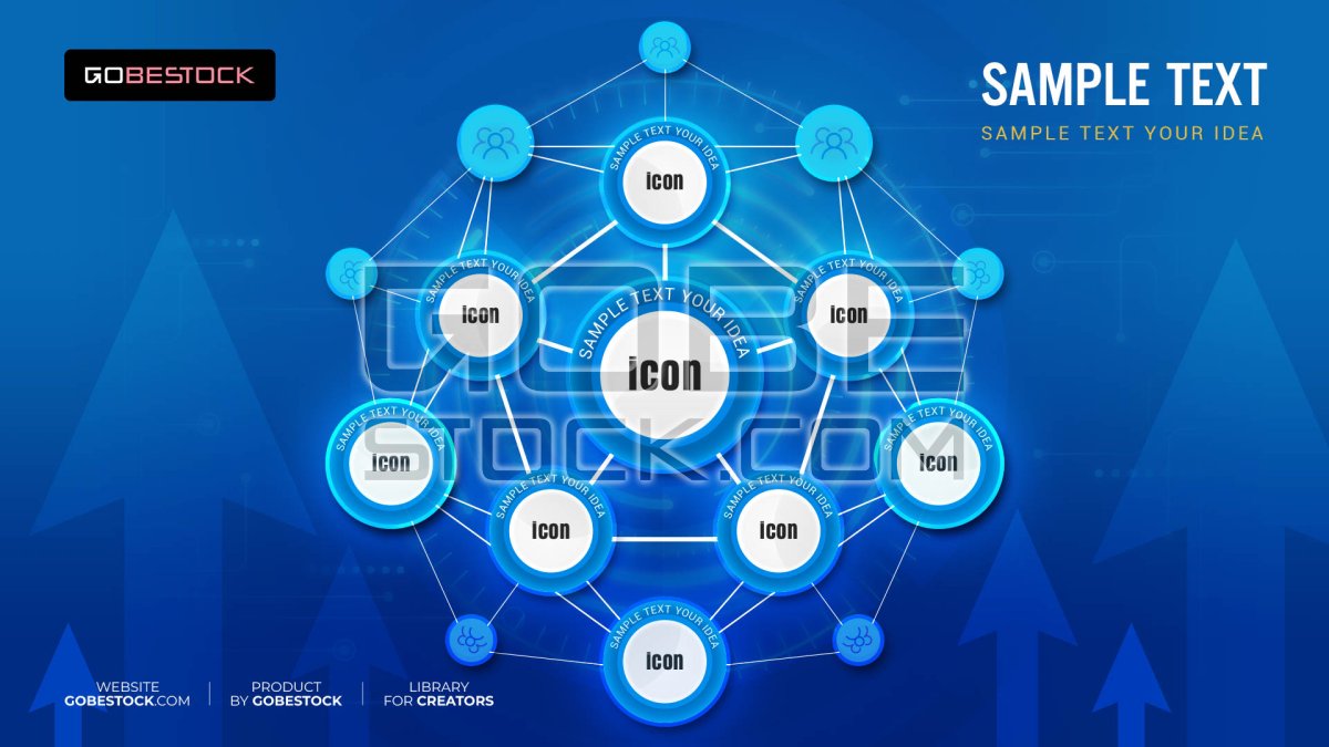 Template background business network 02