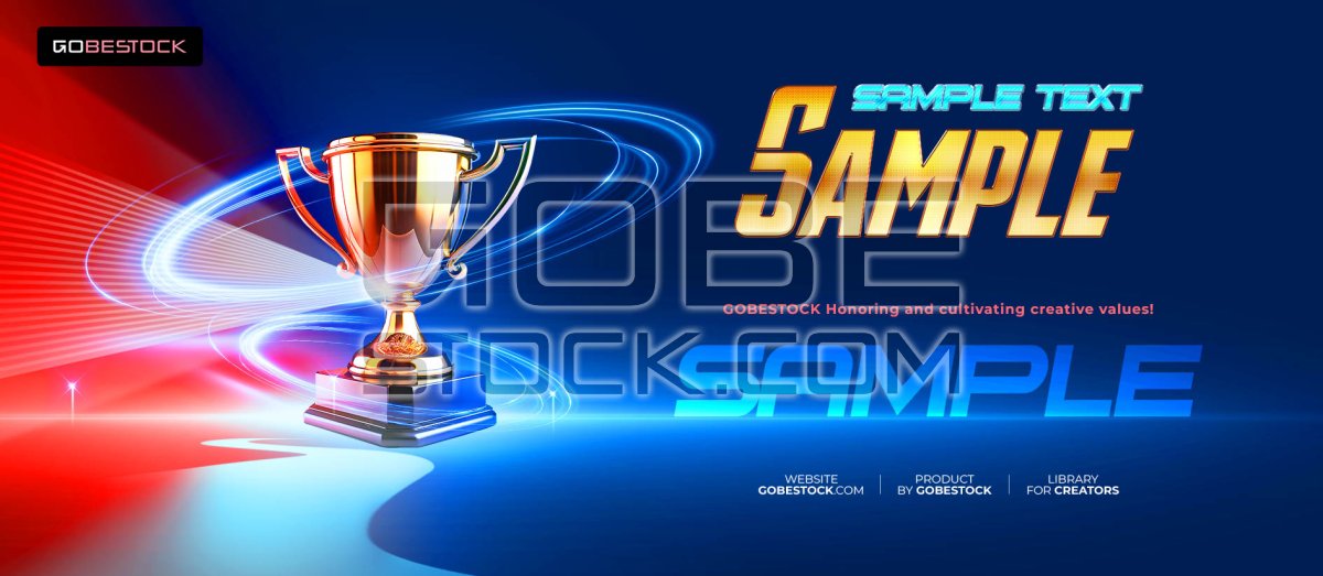 Template background trophy futuristic