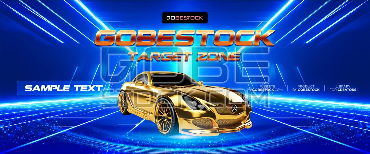 Template background promotion golden car