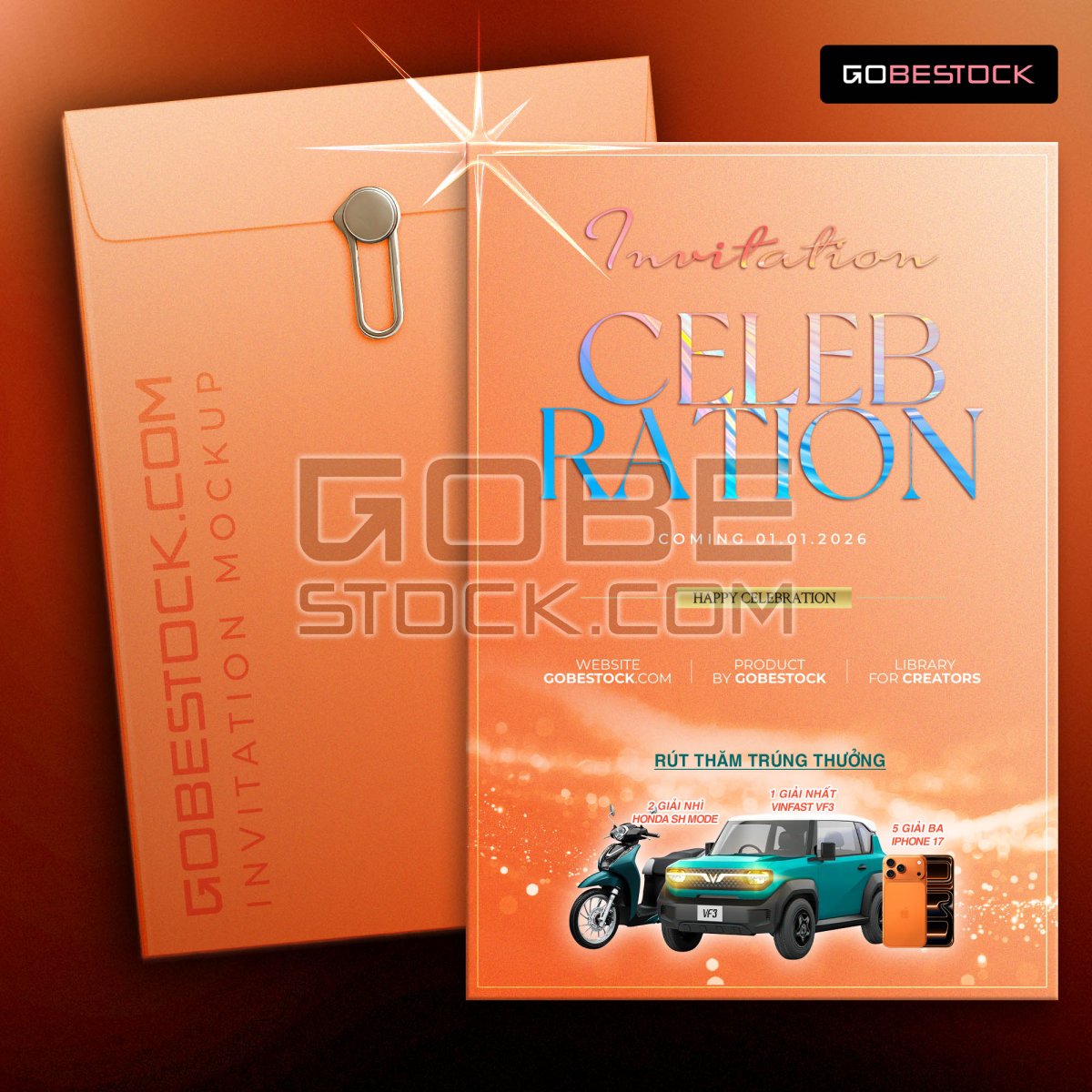 Template invitation celebration event