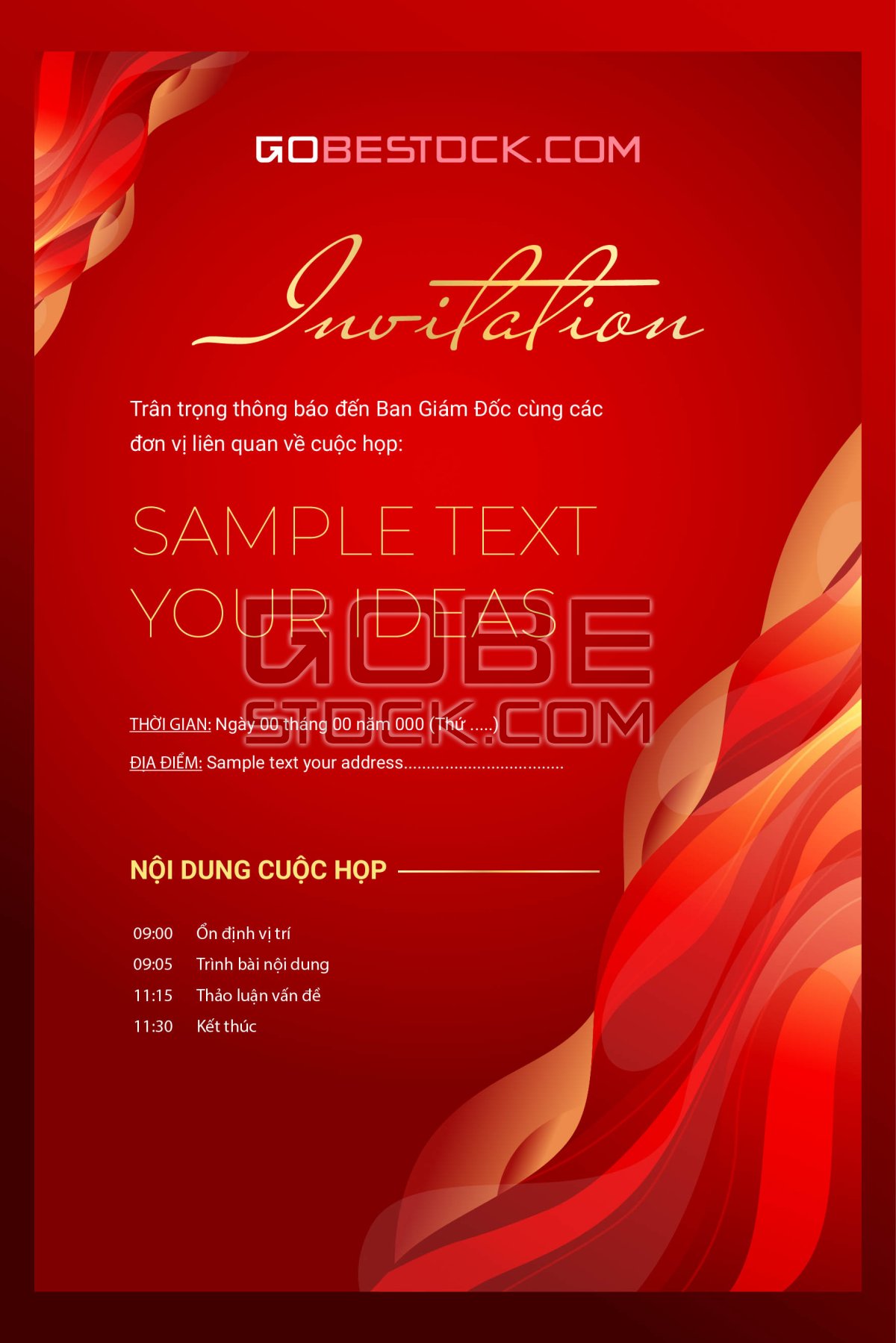 Template invitation celebration vector