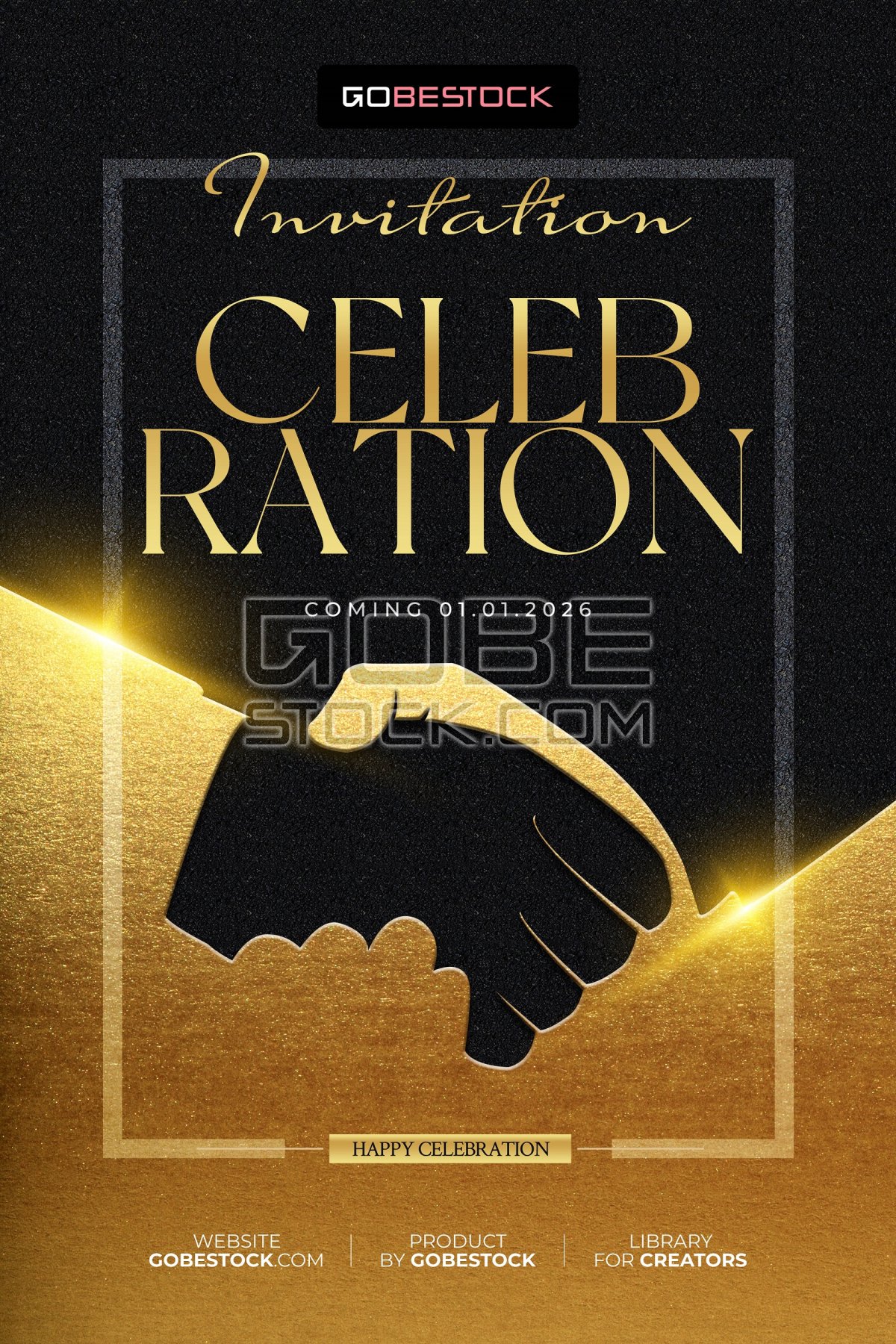 Template invitation celebration